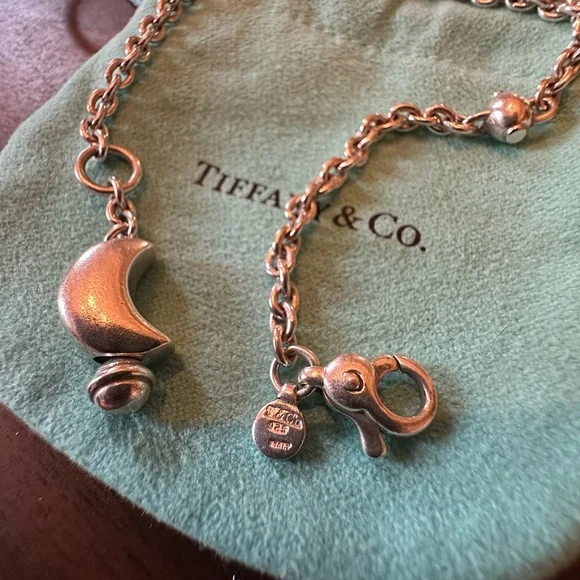 Tiffany Crescent Moon Chain Bracelet Sterling Silver 925 - Main Image